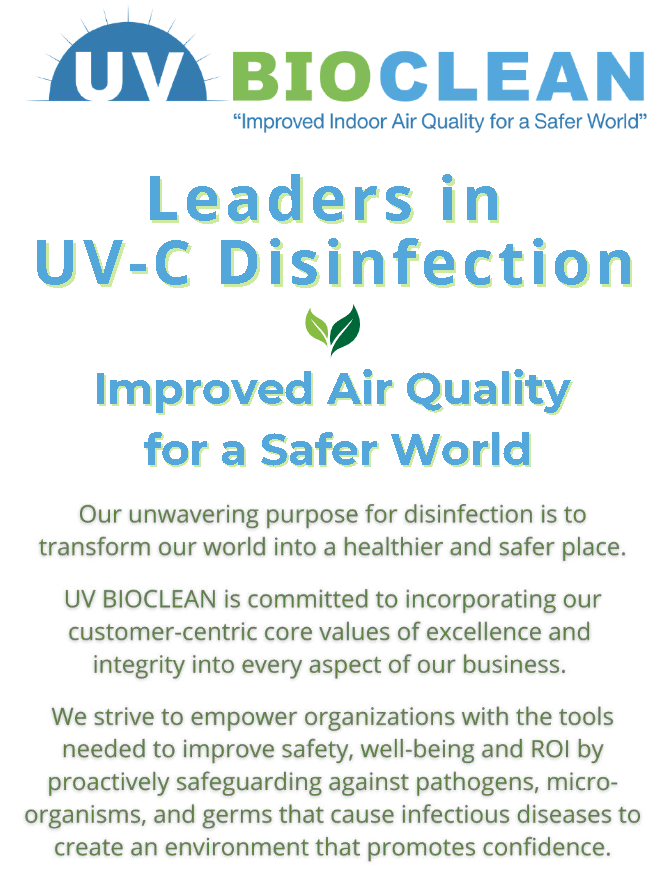 Introduction to UV BIOCLEAN and UV-C air-disinfection.