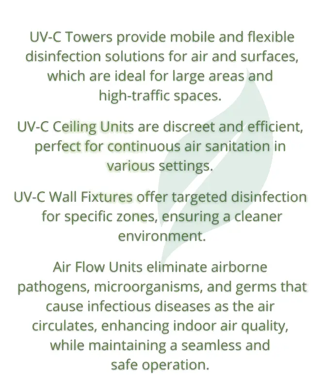 UV BIOCLEAN products and services overview.