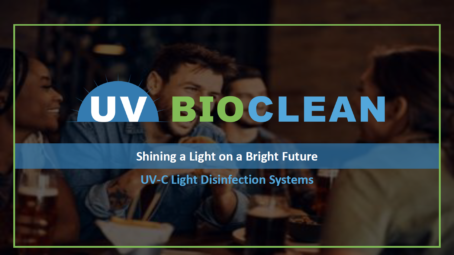 Restaurants presentation cover: UV BIOCLEAN air-disinfection solution.