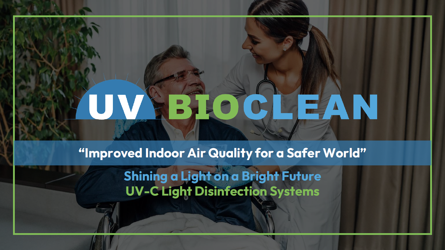 Senior Living presentation cover: UV BIOCLEAN air-disinfection solution.