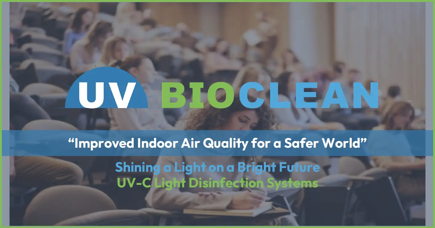 University presentation cover: UV BIOCLEAN air-disinfection solution.