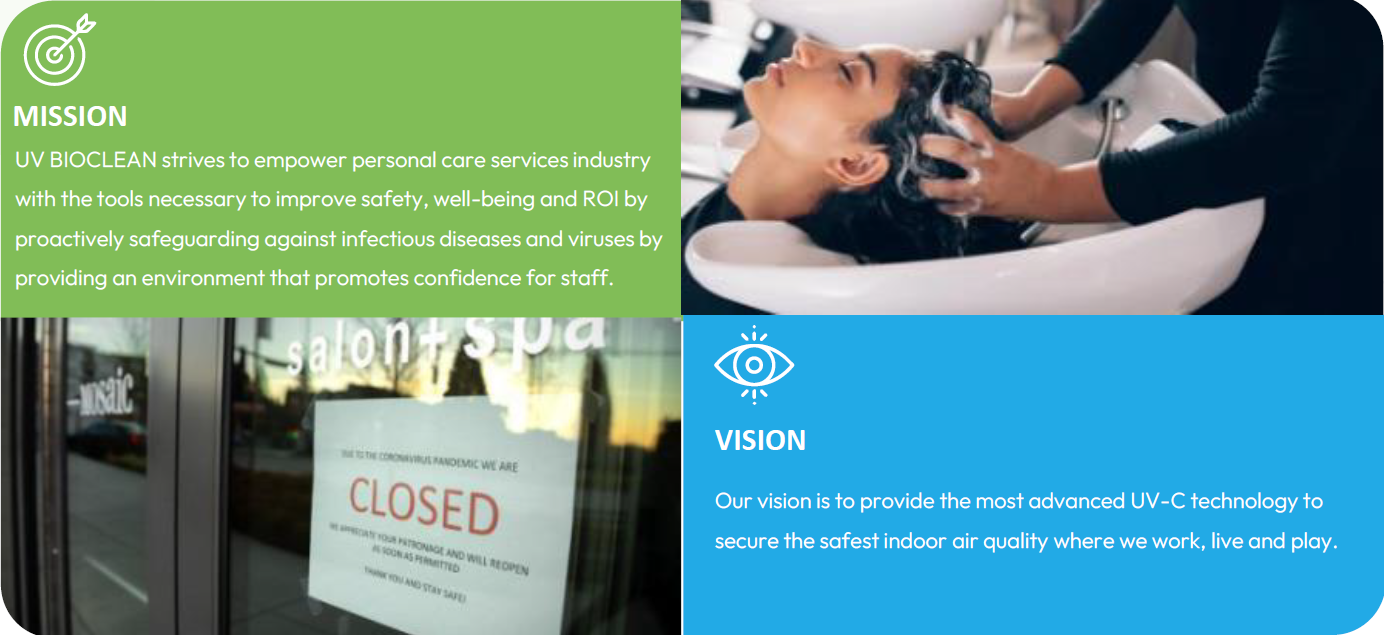 Personal Care mission and vision for UV BIOCLEAN air disinfection.