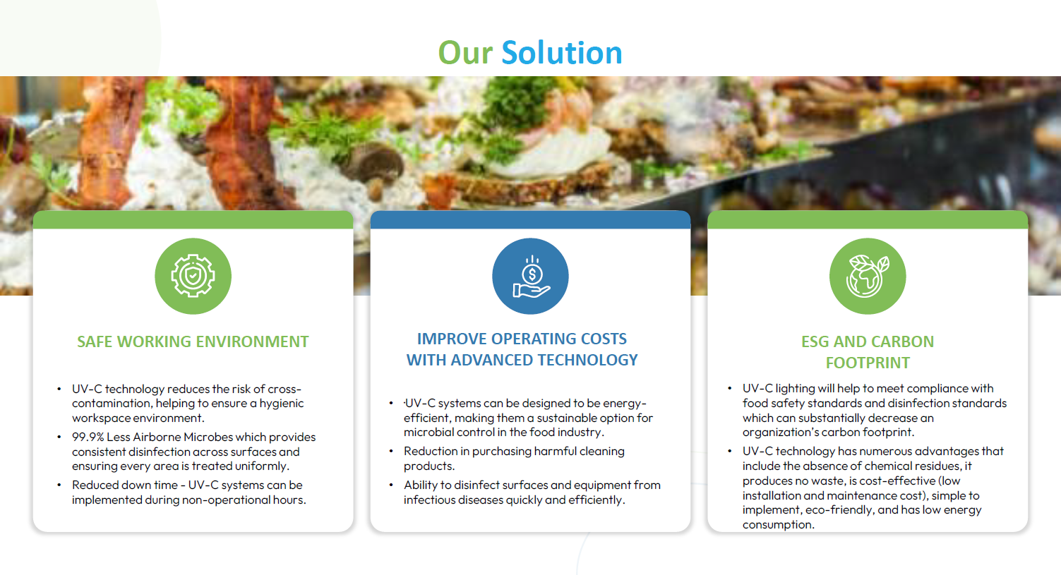 UV BIOCLEAN air-disinfection solution for Food Service.
