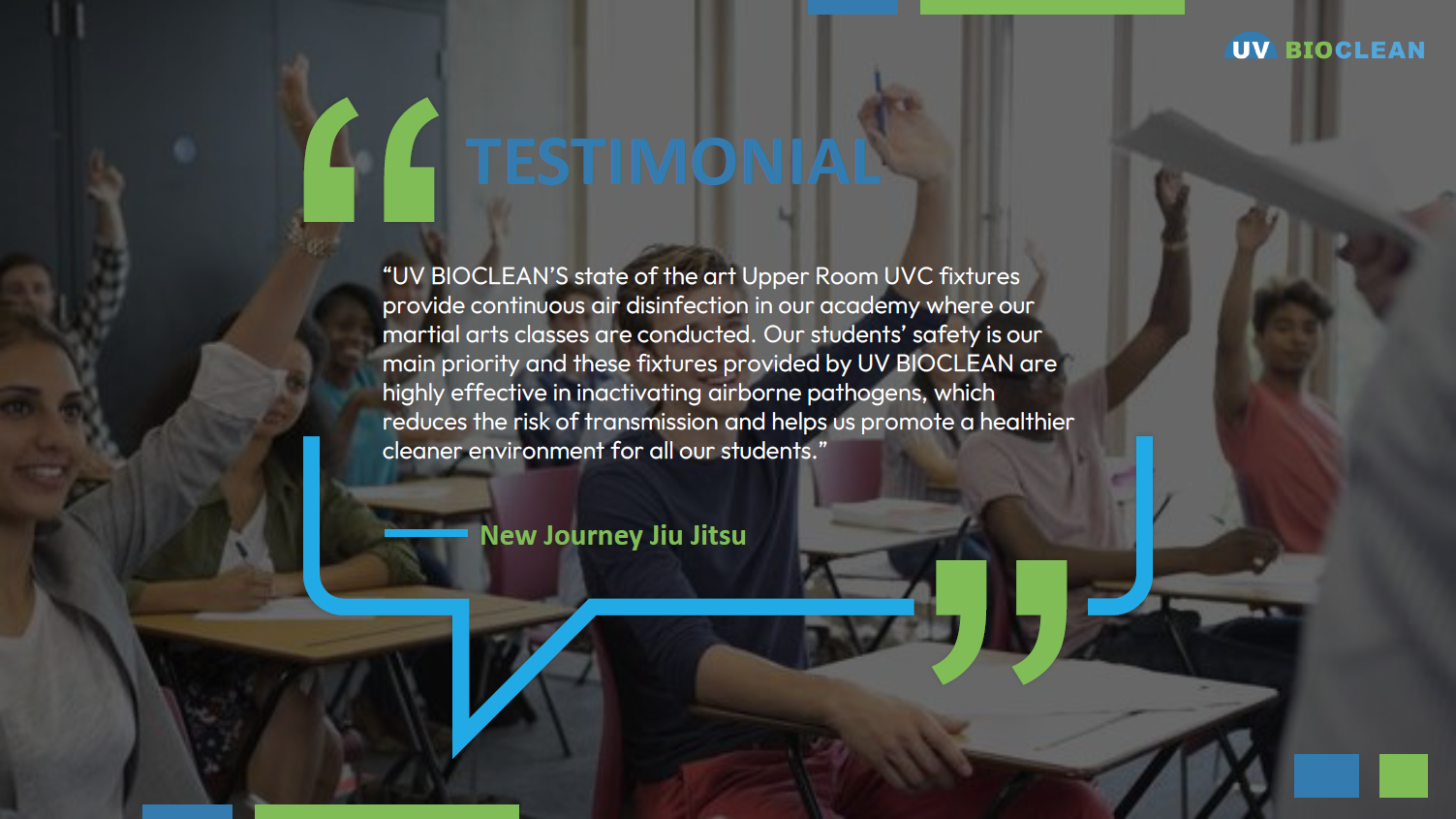 University customer testimonial.